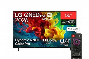 55QNED84B6T טלוויזיה חכמה LG QNED evo AI Mini LED QNED84 4K 2026 55 אינץ' 55QNED84B6T טלוויזיה חכמה LG QNED evo AI Mini LED QNED84 4K 2026 55 אינץ'